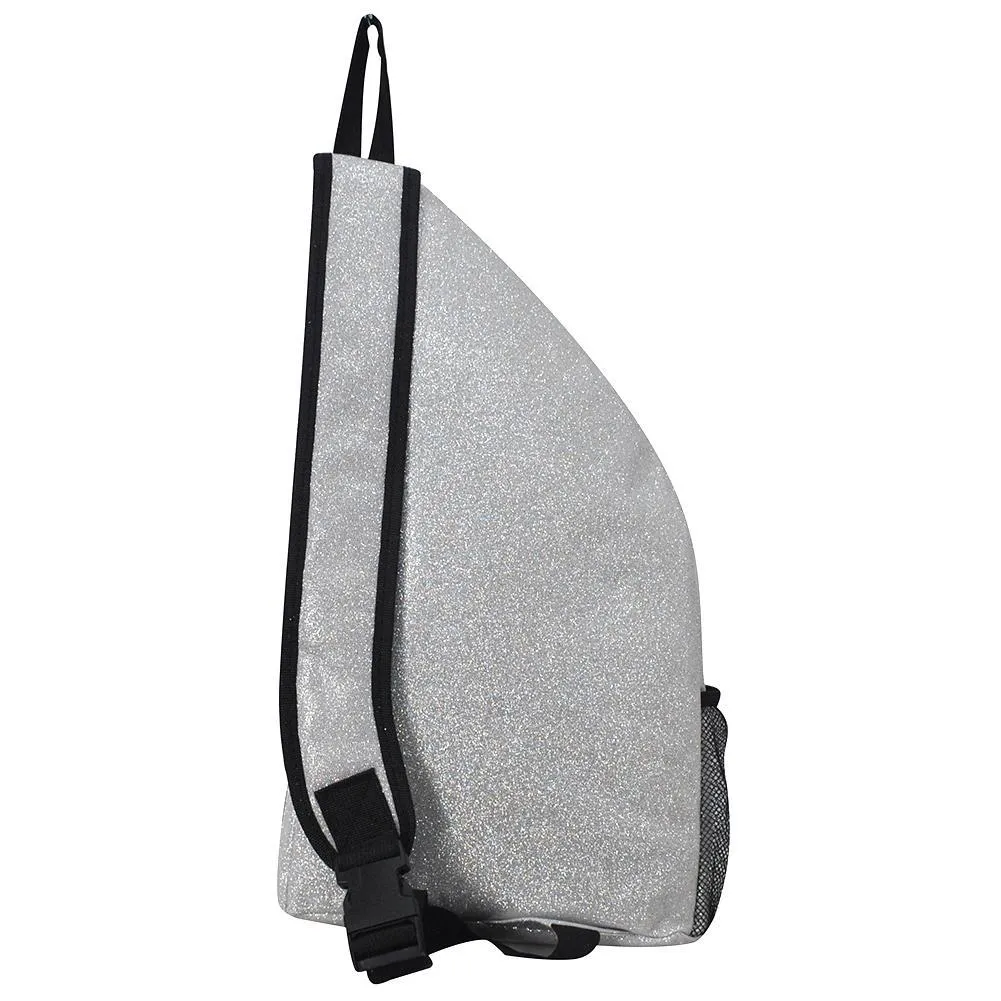 Silver Glitter NGIL Sling Backpack