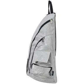 Silver Glitter NGIL Sling Backpack