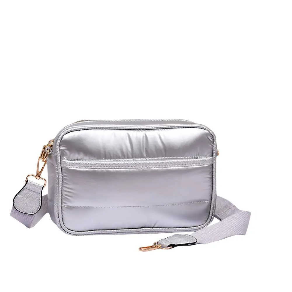 Solid Rectangle Puffer Crossbody Bag