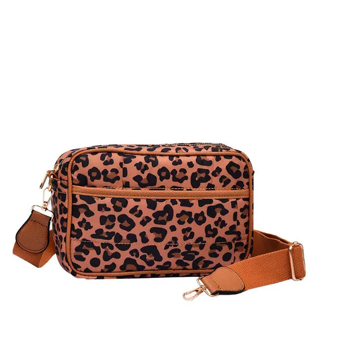 Solid Rectangle Puffer Crossbody Bag