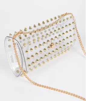 Spiky Clear Clutch