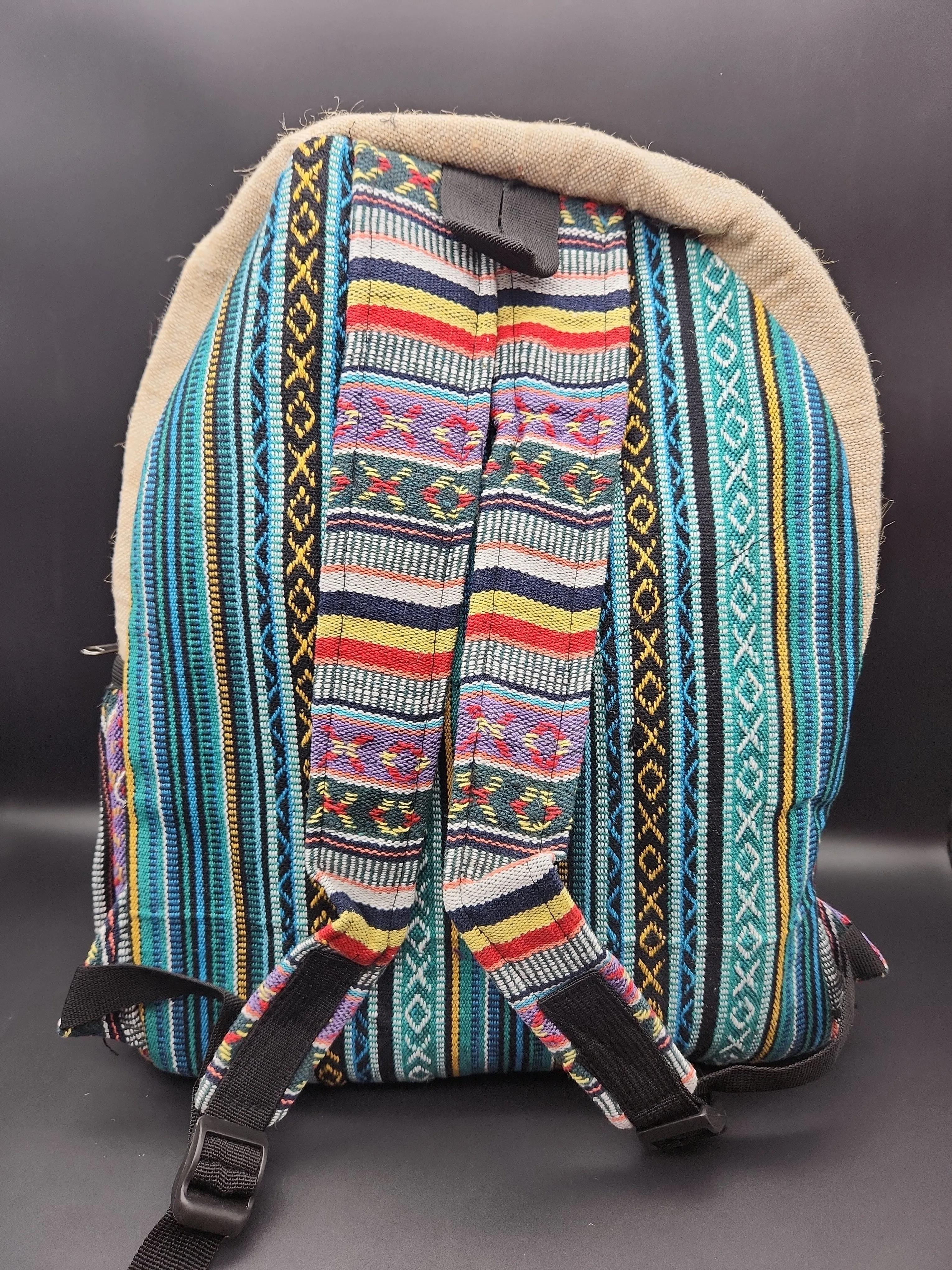 ThreadHeads Himalayan Hemp Funky Mushroom Backpack - 12x16