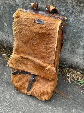 Vintage Swiss Cowhide Backpack