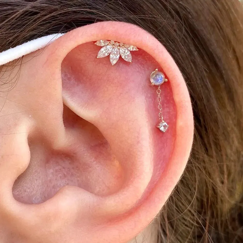 Viva Five-Petal Cartilage Piercing Stud