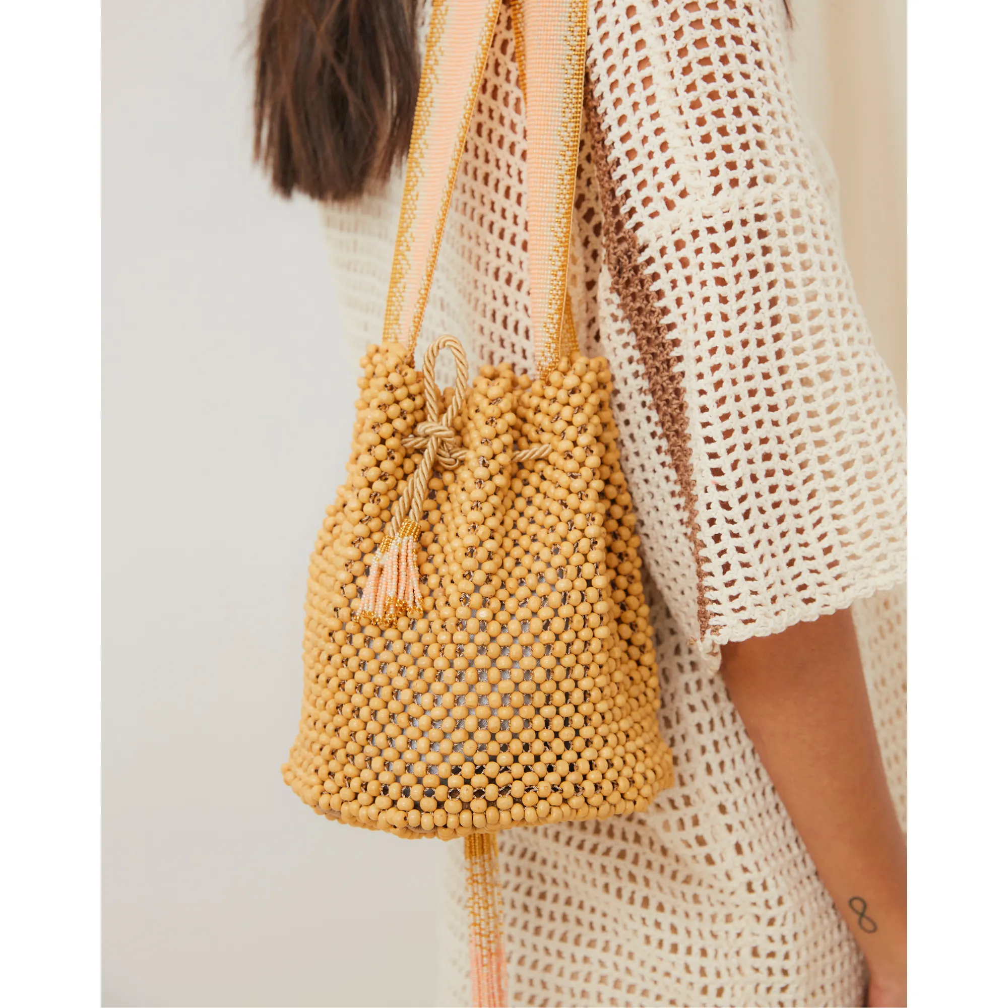 Waterfall Crossbody Bag Beige