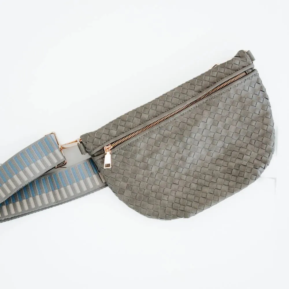 Woven Westlyn Bum Bag - Grey