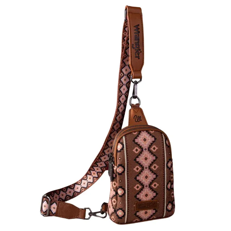 Wrangler South Western Sling Bag- Brown