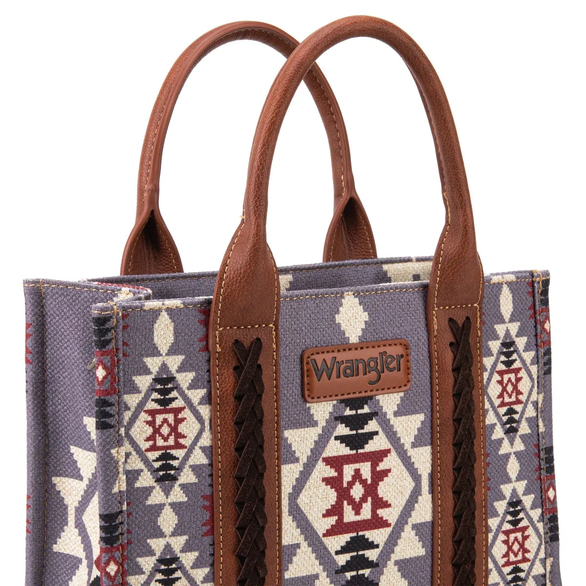 Wrangler Southwestern Small Canvas Crossbody Tote | Lavender